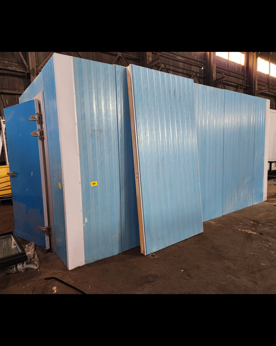 7' 4" x 15' 4" x 7' 6" - Walk in cooler w/man door - No floor or ceiling