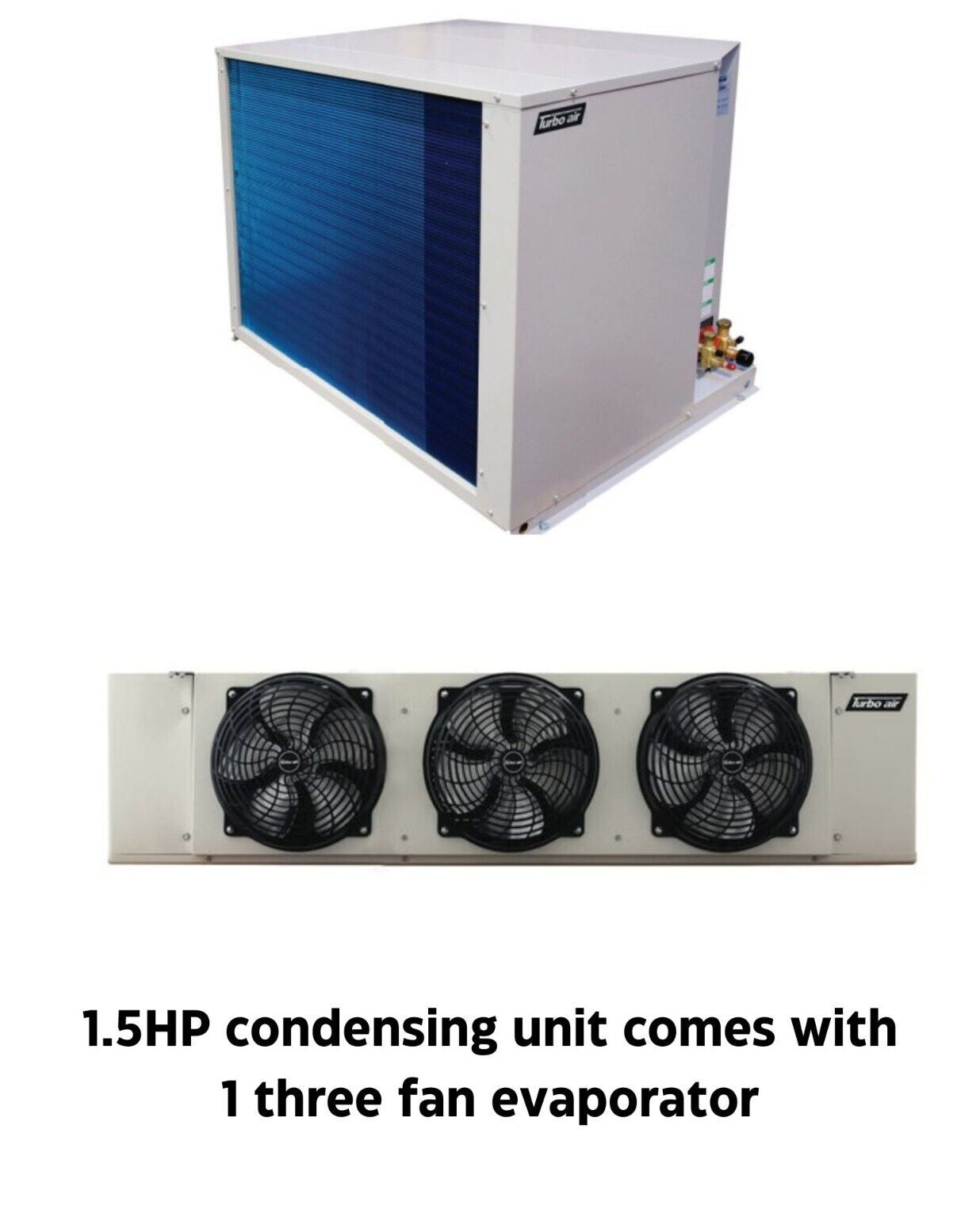 New Turbo Air 1.5 HP refrigeration system for walk-in cooler