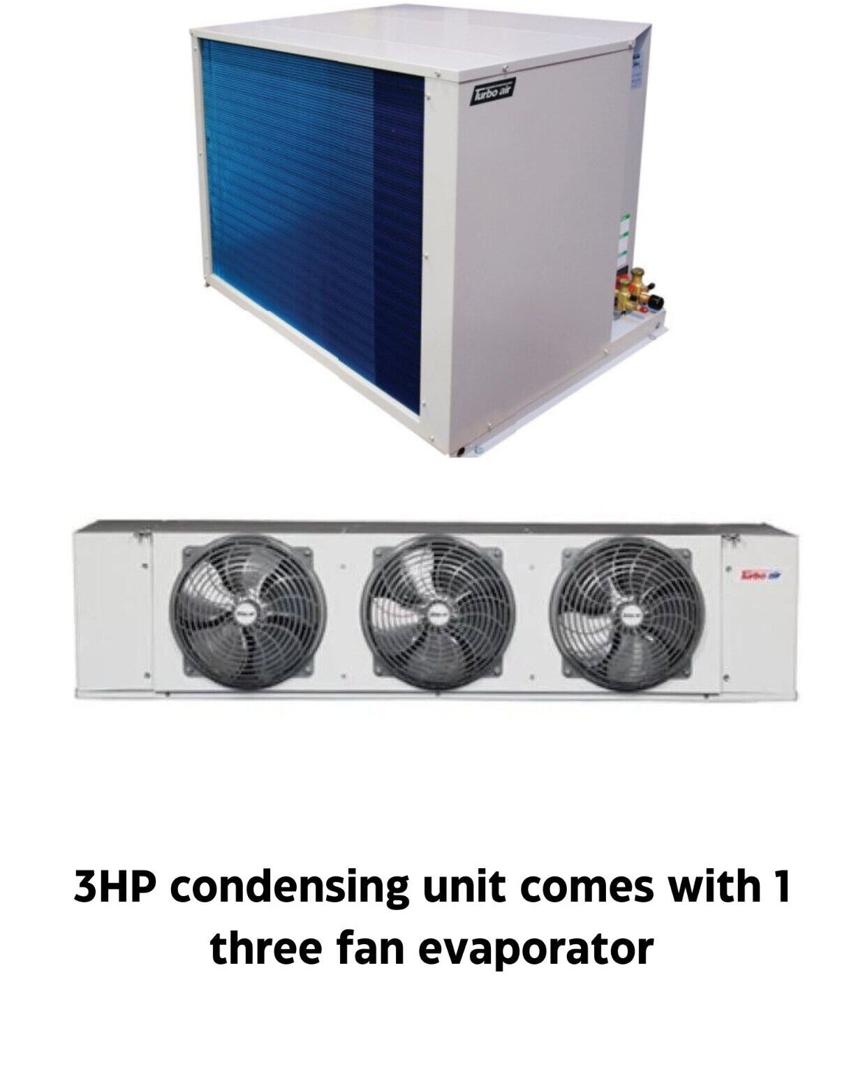 New Turbo Air 3 HP refrigeration system for walk-in freezer