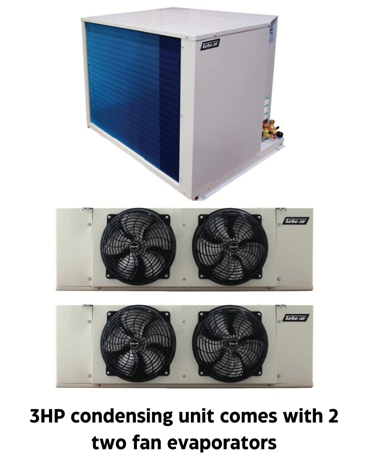 New Turbo Air 3 HP refrigeration system for walk-in cooler