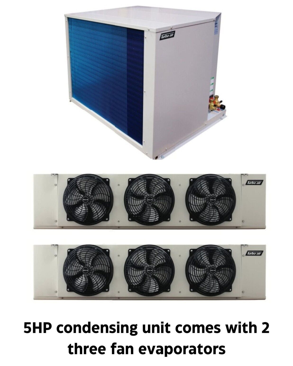 New Turbo Air 5 HP refrigeration system for walk-in cooler