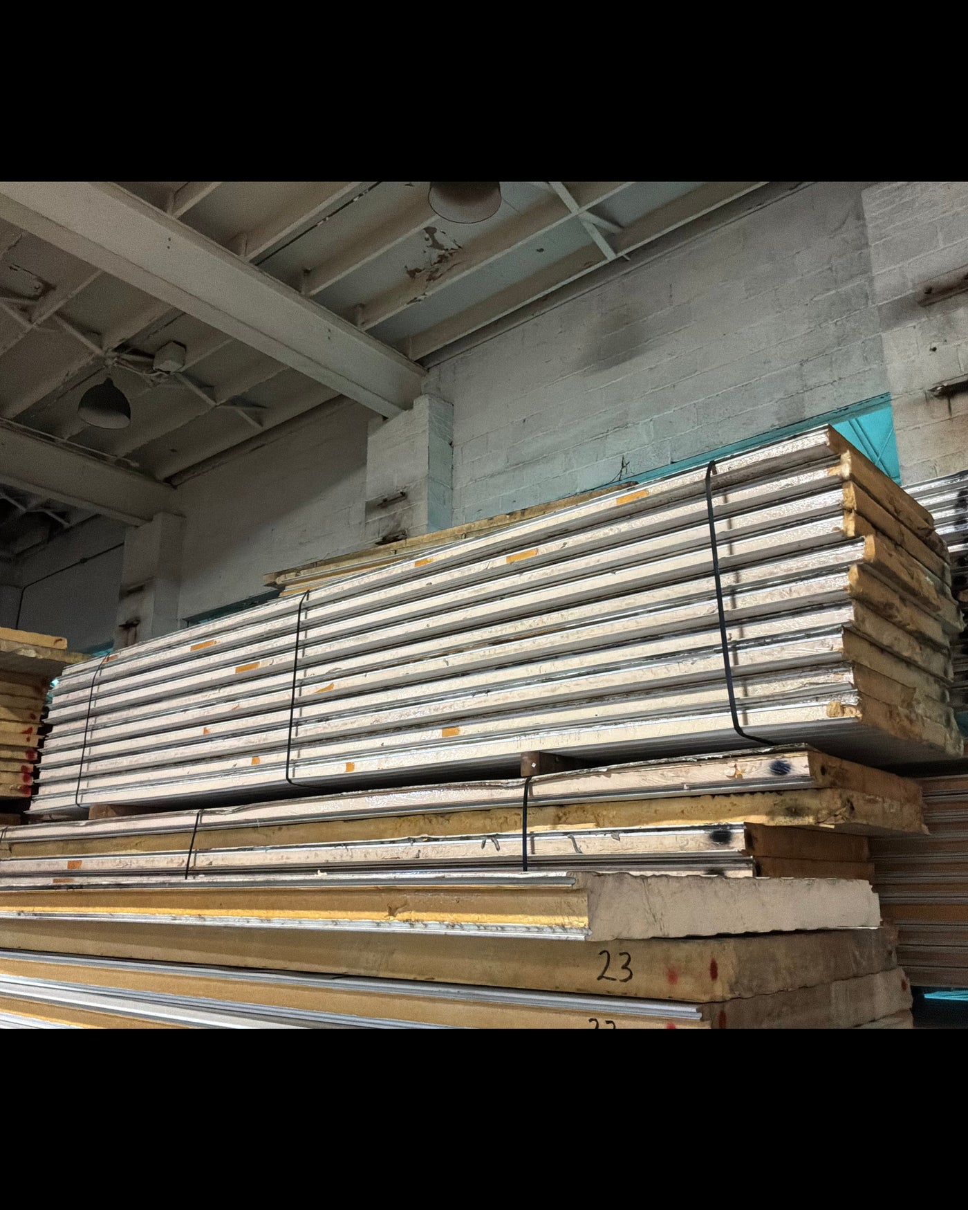 Lot of 10 Used 18’ 2” Walk In Cooler Panels 4” Thick
