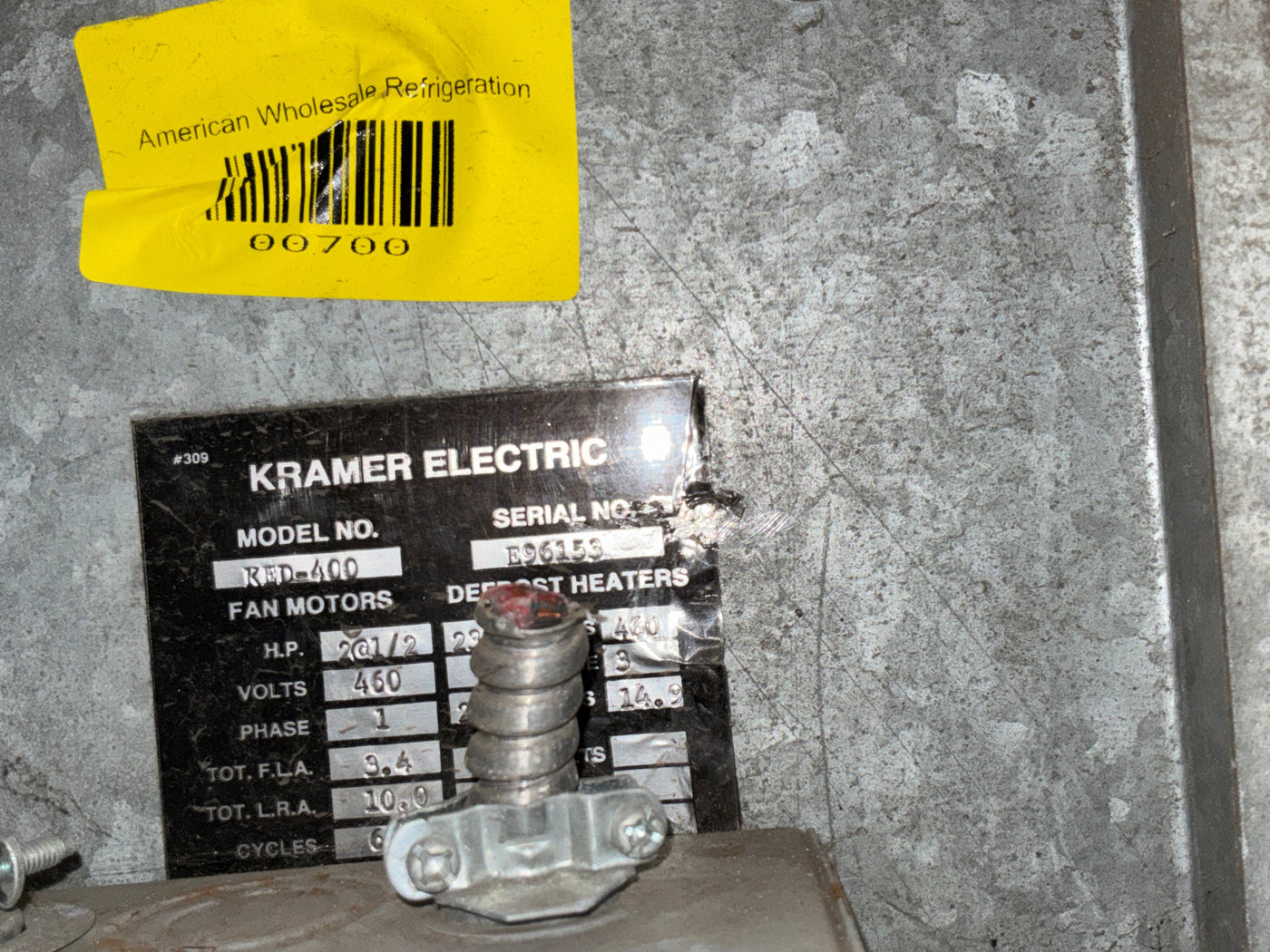 Kramer KED-400 40000 BTU Evaporator #700