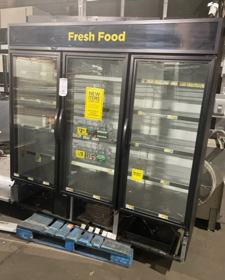 True 3-Door Reach in Cooler Used