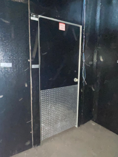 Used 8' x 8' x 10' 3-door walk-in cooler w/ 1.5HP refrigeration system