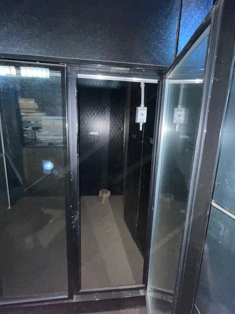 Used 8' x 8' x 10' 3-door walk-in cooler w/ 1.5HP refrigeration system